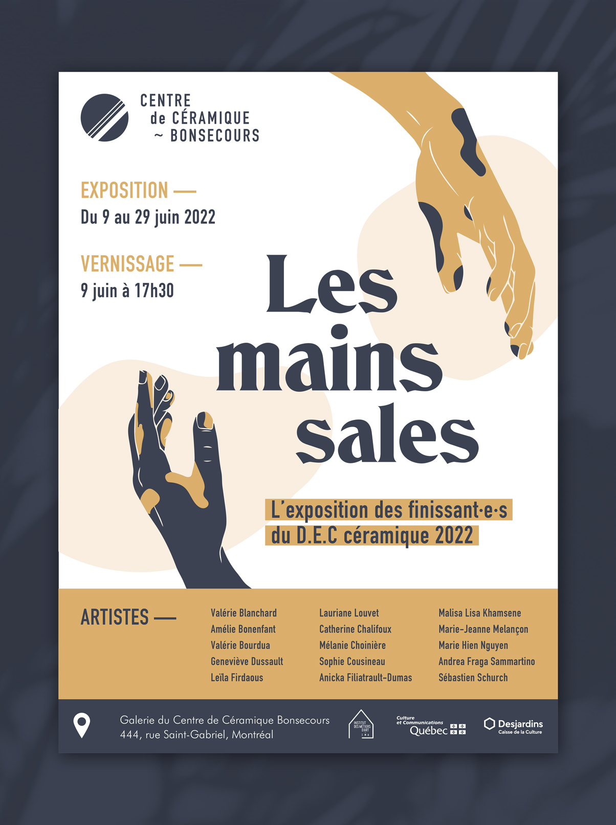 Visuel de l'exposition Marcel Beaucage Centre de céramique Bonsecours Montréal