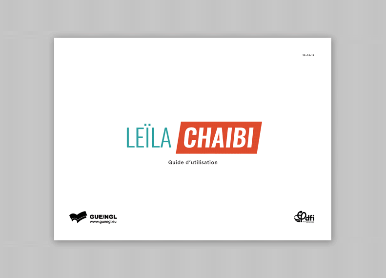 Guide d'utilisation de l'identité visuelle de Leïla Chaibi