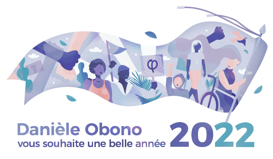 Illustration des voeux 2022 de la députée Danièle Obono