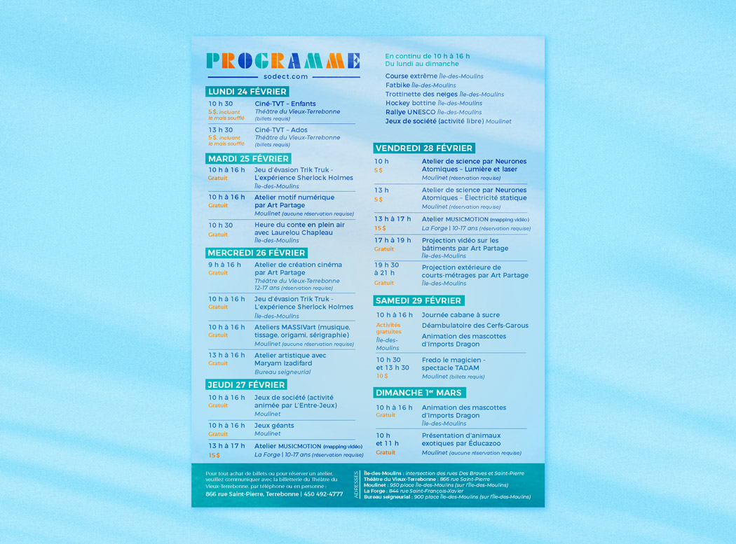 Editions intérieur Rapport d'activités TDLV Longueuil 2019