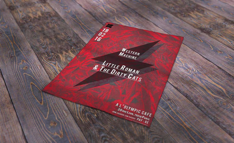 Poster concert Little Roman and the Dirty Cats